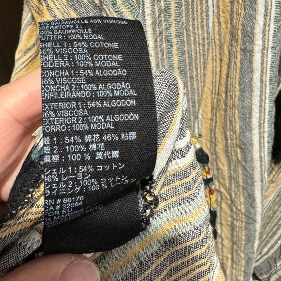 FREE PEOPLE Under The Sun Tunic Floral Striped Size Large - Picture 8 of 12